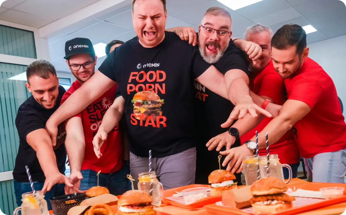 Team cooking together